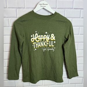 Cat & Jack Green 'Happy & Thankful' Long Sleeve Tee
Thanksgiving/size M